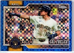 2026 Topps Chrome – Sal Frelick #60 BLUE X-FRACTOR Milwaukee Brewers /150