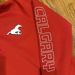 New Era Calgary Stampeders CFL Official Sideline Men&rsquo;s XL Quarter Zip Canada