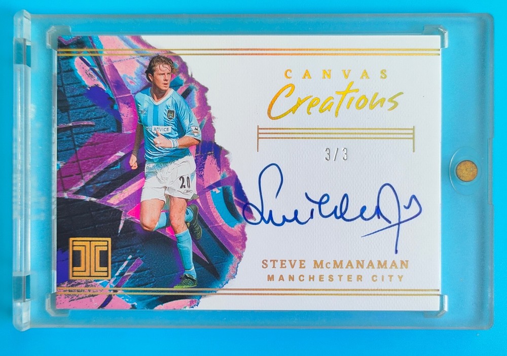 2022-23 Panini Impeccable Manchester City Steve McManaman Canvas Auto 3/3 SP