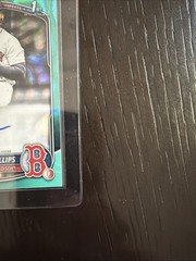 2025 Bowman Draft Marcus Phillips BST Red Sox CPA-MP Aqua Lava /199 1st B Auto