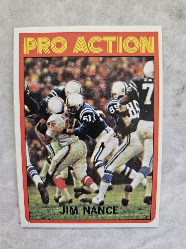 1972 Topps Pro Action Jim Nance #119 NM New England Patriots
