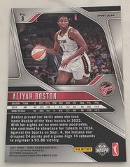ALIYAH BOSTON 2024 Panini Prizm WNBA Silver Prizm #3 Indiana Fever