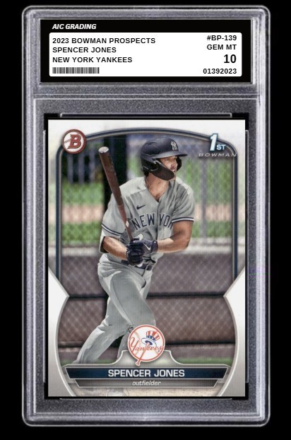 2023 Spencer Jones Bowman Prospects Rookie Card #BP-139 Yankees Graded 10