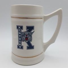 Vintage Kentucky Wildcats Ceramic Beer Stein Mug « K » Logo Gold Trim D Handle