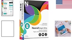 Neenah Bright White Card Stock – 250 Sheets, 65 lb, Acid-Free for Prints