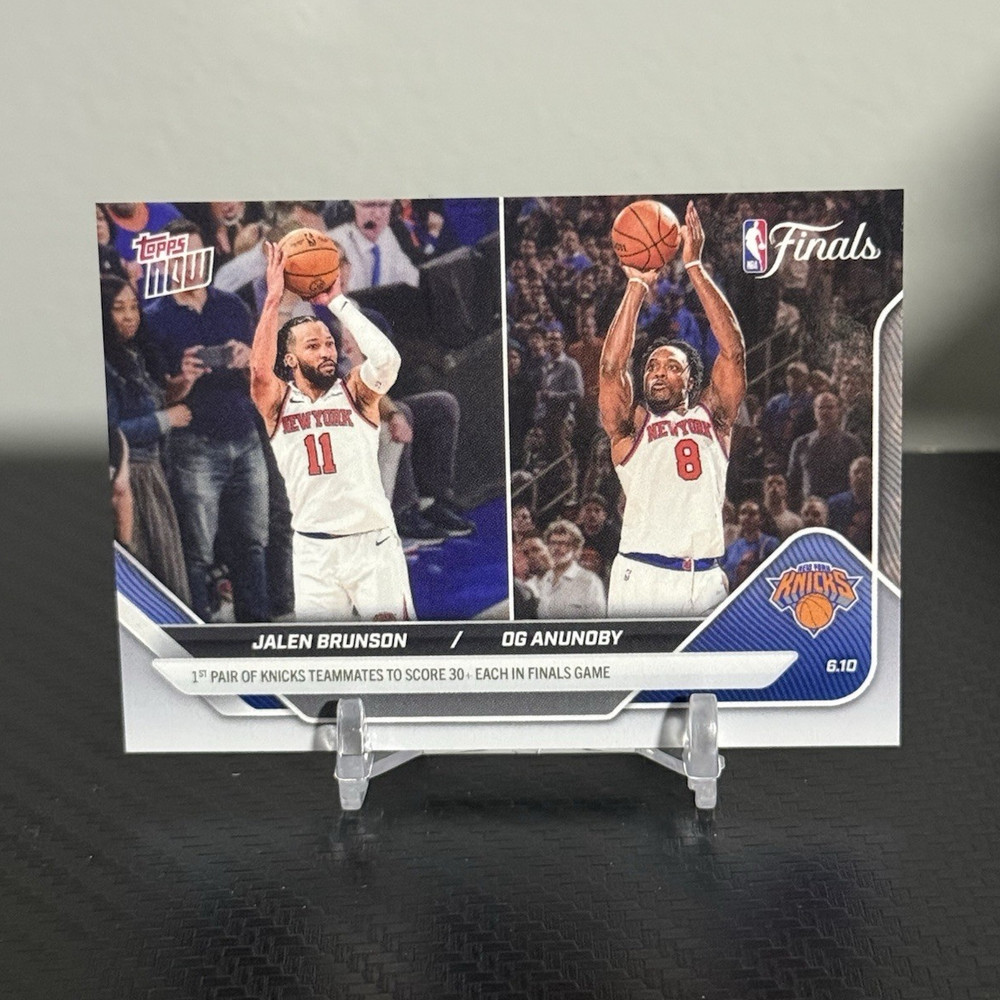 Topps Now 2026 NBA Finals Jalen Brunson OG Anunoby Knicks #338