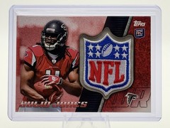 JULIO JONES 2011 Topps #LPR-3 Rookie NFL Shield Logo Patch Card RC Falcons NR MT