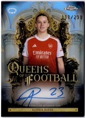 Alessia Russo 2025-26 Topps Chrome Women&rsquo;s Queens Football Auto Arsenal #111/299