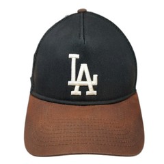 New Era Trucker Hat Black One Size MLB LA Dodgers 50th Anniversary Snapback