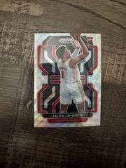 2021-22 Panini Prizm Jalen Johnson Silver Wave Holo Rookie SP #305 Hawks
