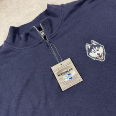 UConn Huskies Stadium Athletics Quarter Zip Sweatshirt Men 2XL Blue Basketball