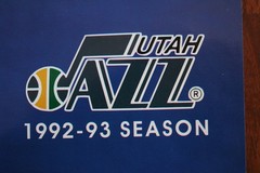 Vtg NBA 1992-1993 Utah Jazz Team Poster 19×24 Stockton Malone Coach Sloan Miller