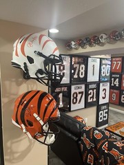 Football FULL SIZE helmet wall hanger.  3d printed PLA+, display holder, mount