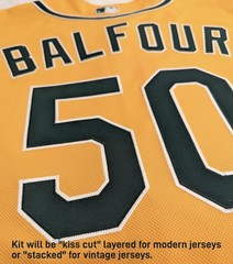 Oakland Athletics Gray Road Jersey Custom Name and Number Lettering Kit