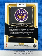 2025 #120 Cameron Brink Panini Select WNBA Premier Orange Flash Prizm Sparks