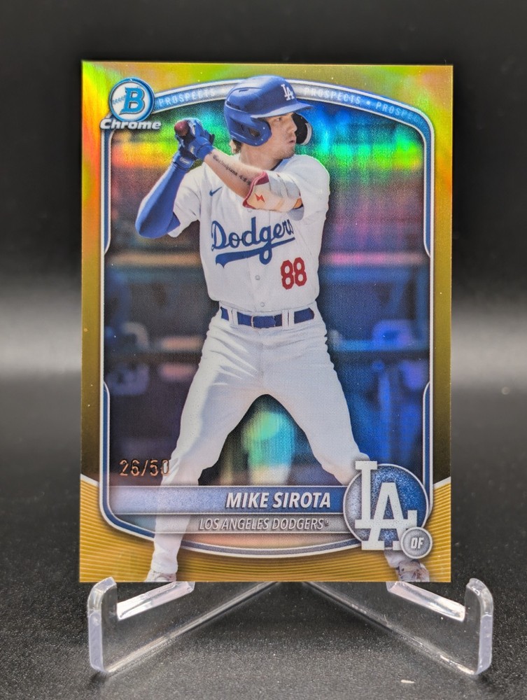 2025 Bowman Draft – Chrome Mike Sirota #BDC-11 Gold Refractor /50