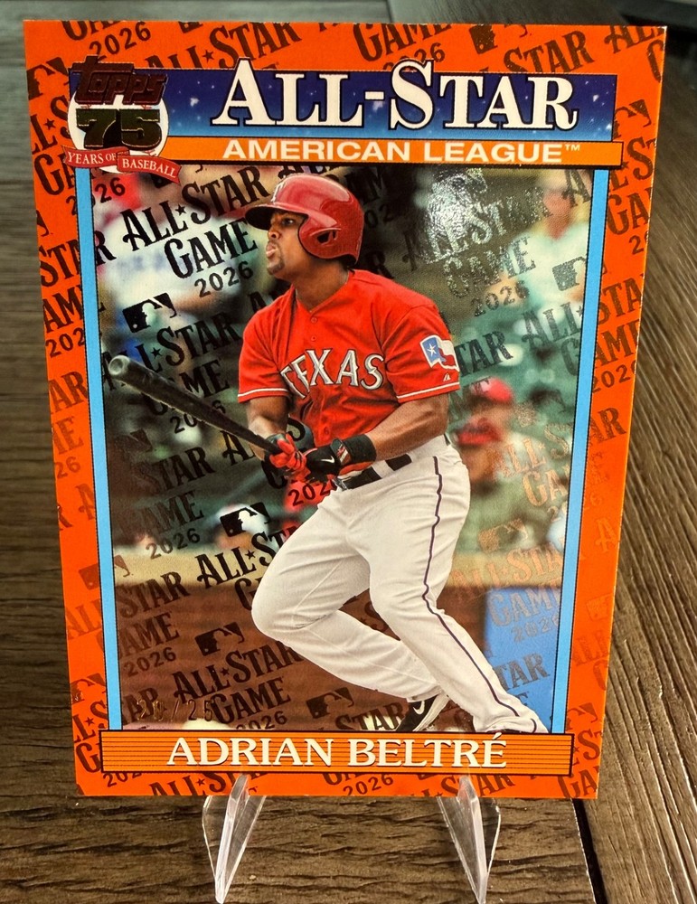 2026 Topps Series 2 Adrian Beltre #&rsquo;d /25 Orange All Star 91AS-2