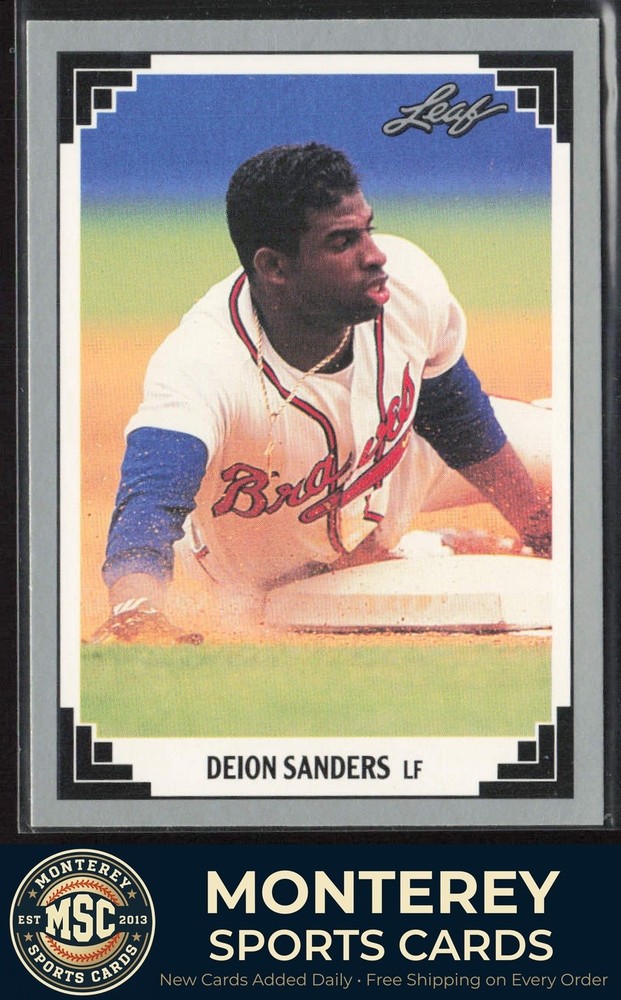 Deion Sanders 1991 Leaf #436 Atlanta Braves