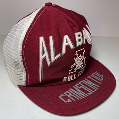 Vintage University Of Alabama Roll Tide Trucker Hat Cap Snapback Puff Print Mesh