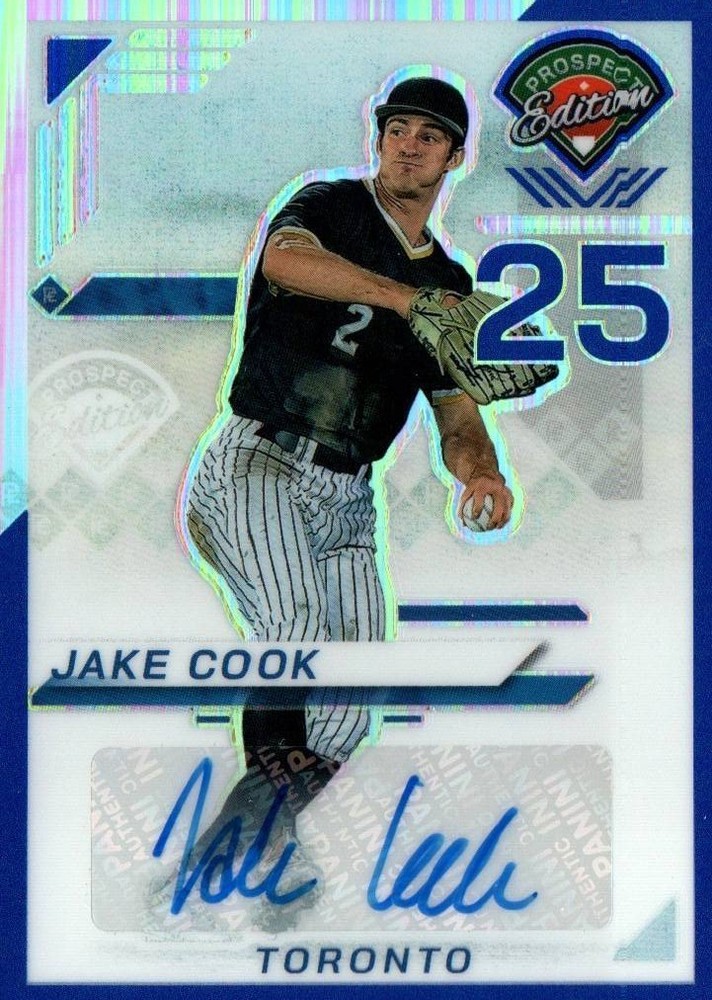 2025 Panini Prospect Edition – Jake Cook #74 Holo Signatures blue /149