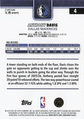 2025-26 Topps Chrome Update Basketball Card #1-200 (You Pick)
