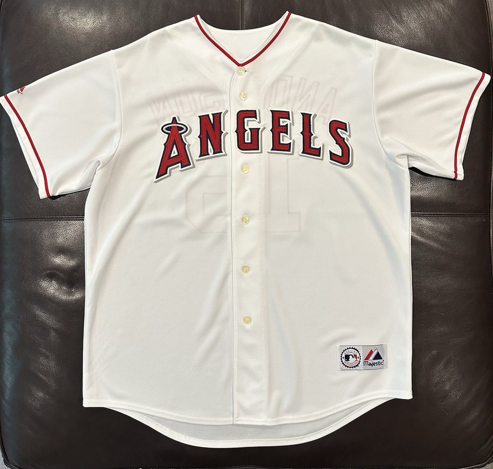 VTG Los Angeles Angels Jersey Men Size XL Garret Anderson Majestic MLB
