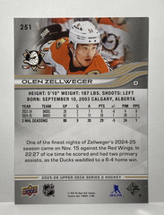 2025-26 Upper Deck Series 2 – Olen Zellweger #251