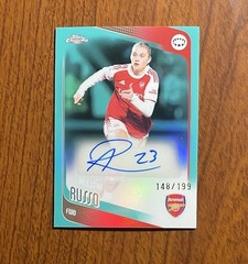 2025-26 Topps Chrome UEFA Women&rsquo;s CL Alessia Russo Aqua Refractor Auto /199