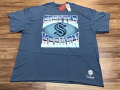 MENS 2XL – NEW Mitchell & Ness NHL Seattle Kraken Hockey T-Shirt Blue