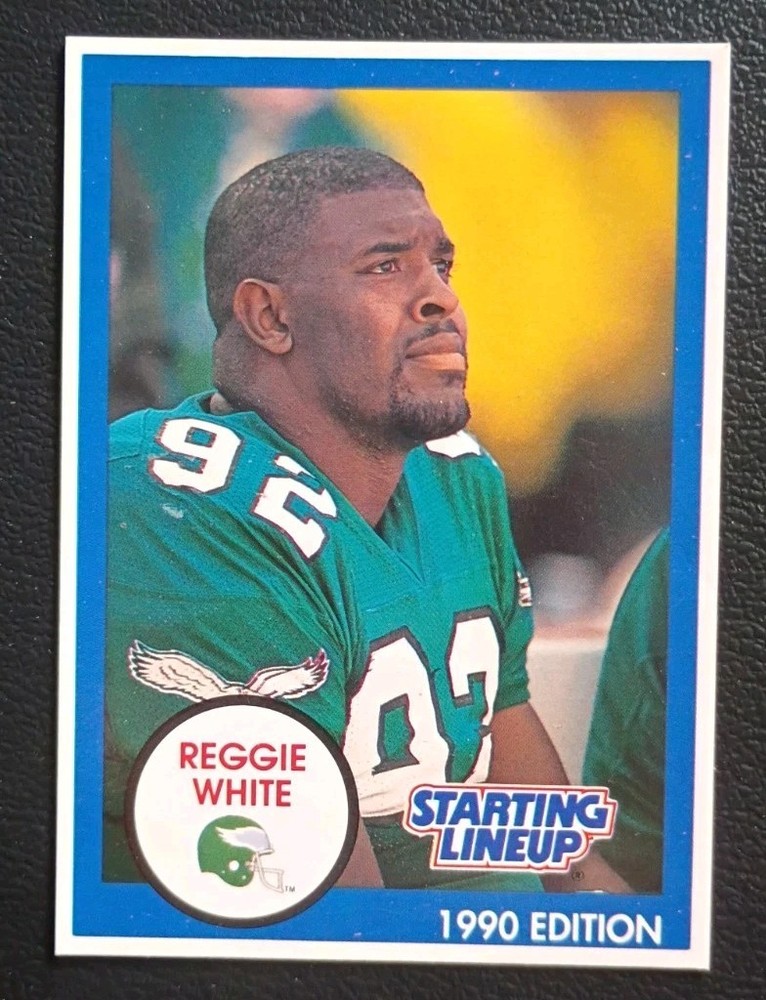 1990 Kenner Starting Lineup – Reggie White Blue Border #92 Minister Of Defense