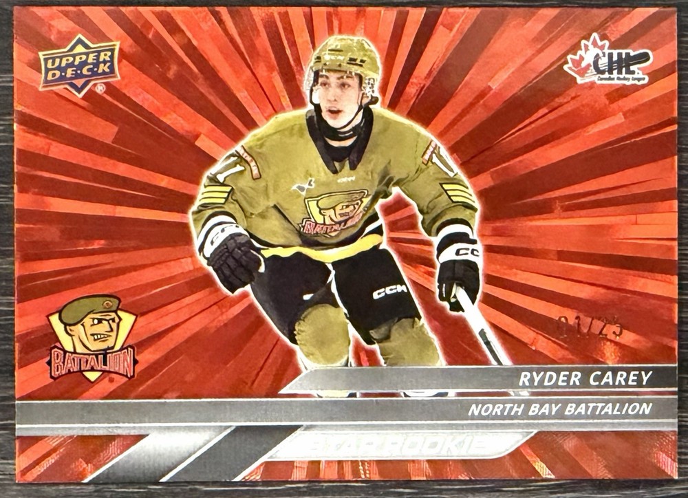 Ryder Carey 2024-25 Upper Deck CHL Star Rookies #398 Red Outburst (RC)