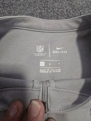 Miami Dolphins Sweatshirt Mens L Gray Long Sleeve Quarter Zip Team Issued NFL