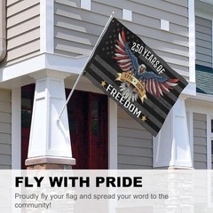 250 Years America Flag – 3×5 FT (60 inches x 36 inches), 250 Black