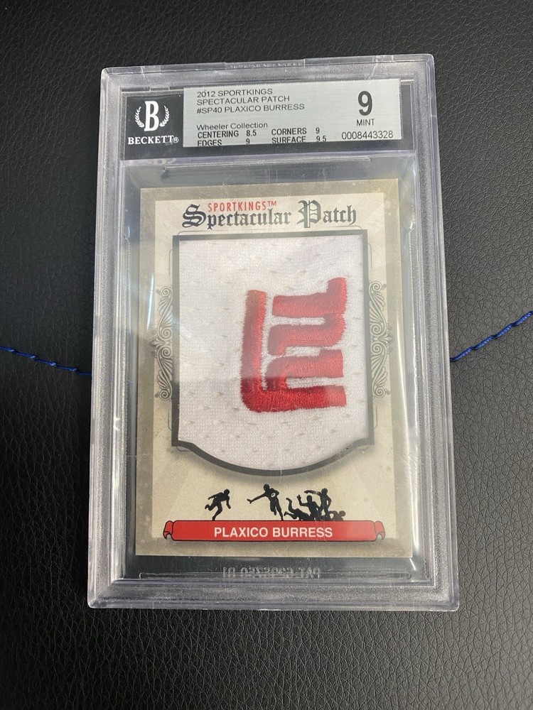 Plaxico Burress 2012 Sportkings Spectacular Patch #SP40 1/1 BGS 9 NY Giants