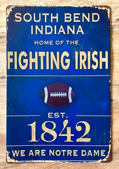 Notre Dame Fighting Irish Southbend Indiana Est. 1842 Metal Sign 8&Prime; x 12&Prime;