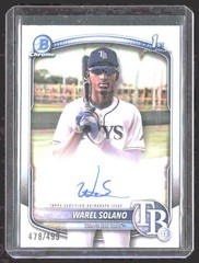 2025 Bowman Chrome #CPA-WS Warel Solano Prospect Autographs Refractor #/499