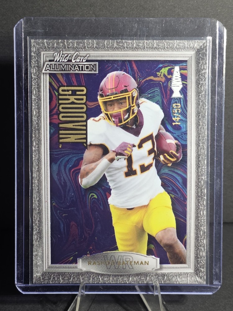 2021 Wild Card Alumination Rashod Bateman #BG-17 Groovin&rsquo; 14/50 Rookie Card RC