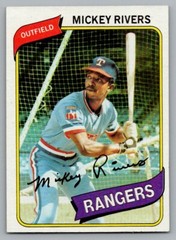 1980 TOPPS MICKEY RIVERS TEXAS RANGERS #485