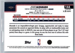 2025-26 Topps Chrome Jose Alvarado Prism Refractor #144 New Orleans Pelicans
