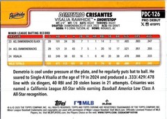2025 Topps Pro Debut #PDC-126 Demetrio Crisantes Chrome