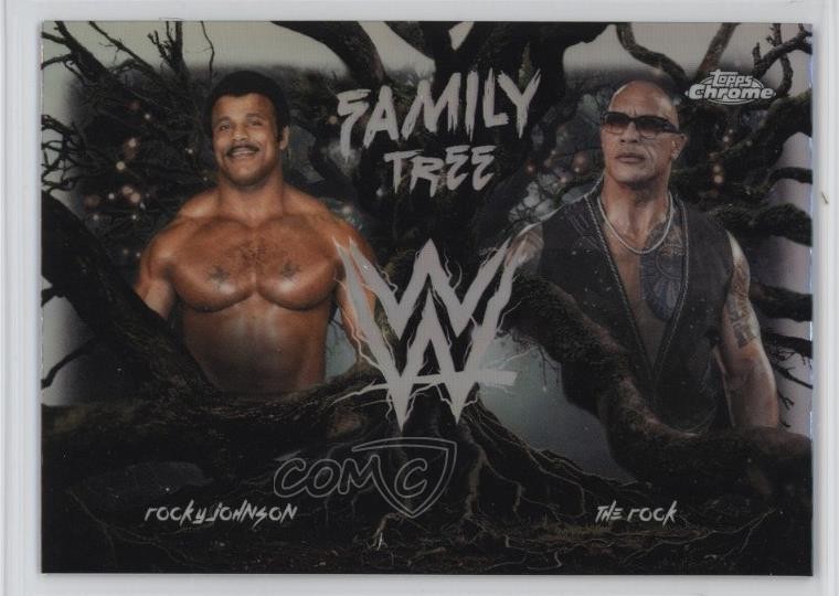 2026 Topps Chrome WWE Family Tree Rocky Johnson The Rock #FAM-JR 1uu2