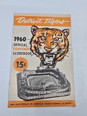 Lot of 5 Detroit Tigers Official Scorebooks 1948, 1959–1963 Vintage MLB Fair