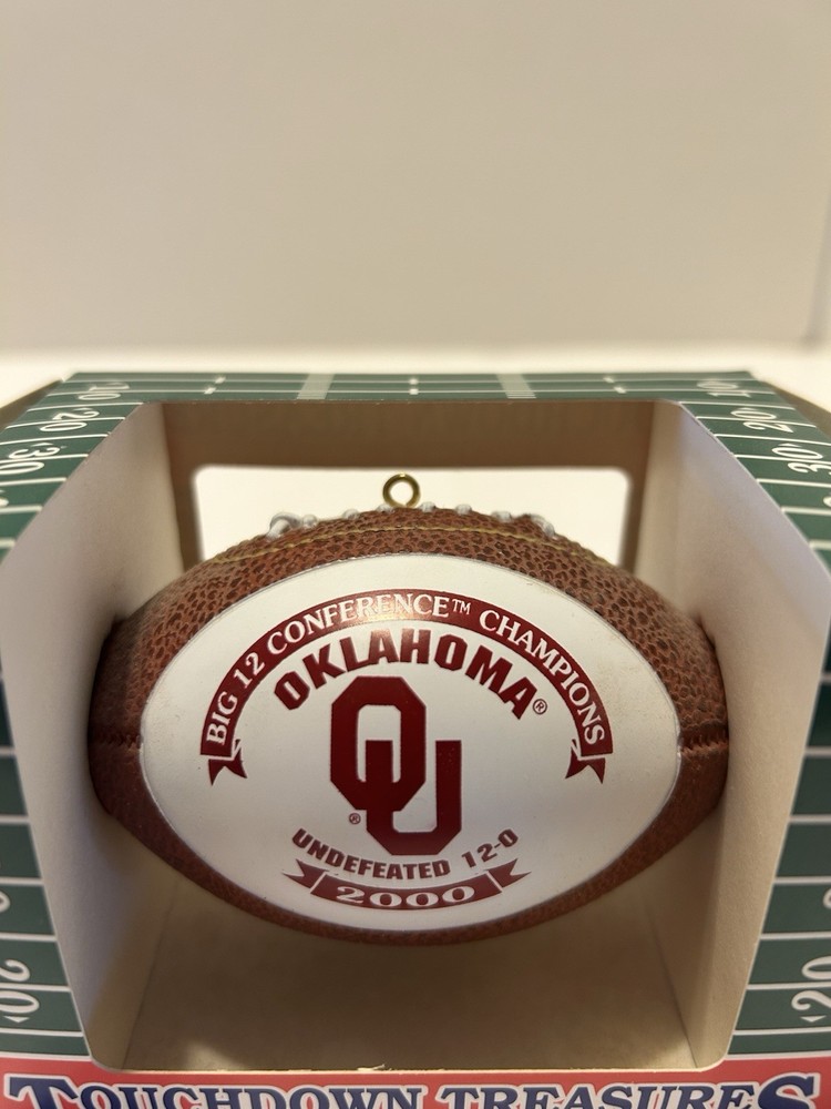 Oklahoma University Sooners Vintage Football Ornament