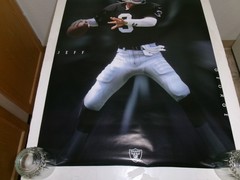 Original Oakland Raiders Jeff George Costacos 1997 Poster-AIR RAIDER-23×35-MINT!