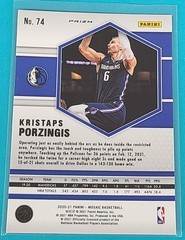 2020 Panini Mosaic Green Prizm #74 Kristaps Porzingis Basketball Card H5