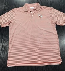 Columbia Cleveland Guardians Omni-wick Invite Stripe Golf Polo Size L – Red