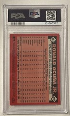 2021 Ronald Acuna Jr Topps Chrome #86BC-3 1986 Topps Baseball PSA 10 Gem Mint