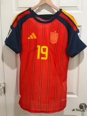2026 WORLD Cup Spain National Team Home Jersey #19 Lamine YAMAL – with Patches