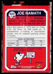 1996 Topps #400 Joe Namath Joe Namath Reprints