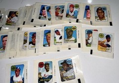 1969 Topps Decals Complete Set 48 Mantle Mays Aaron Clemente Reggie Jackson RC
